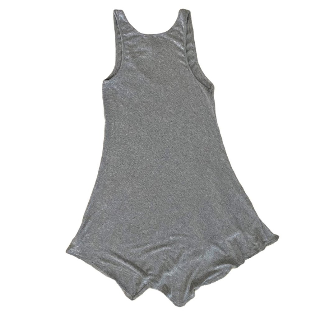 Long gray flowy tank with scoop neck size S - Picture 2 of 3